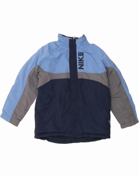 Eco Friendly Insulation Windproof Barrier Design NIKE Boys Reversible Jacket 10-11 Years Medium  Navy Blue Colourblock