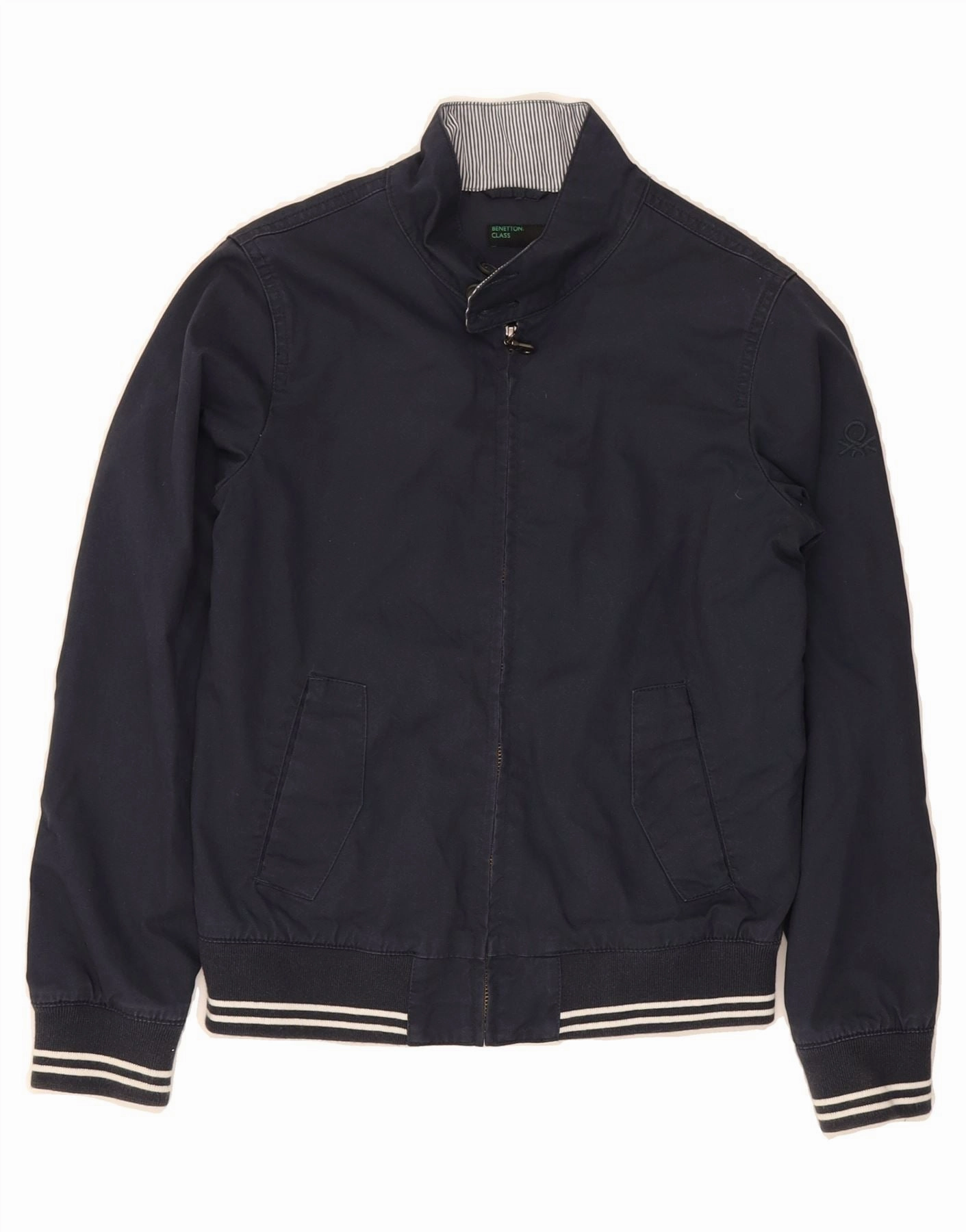 Lightweight insulation Day To Night BENETTON Boys Bomber Jacket 10-11 Years XL Navy Blue Cotton