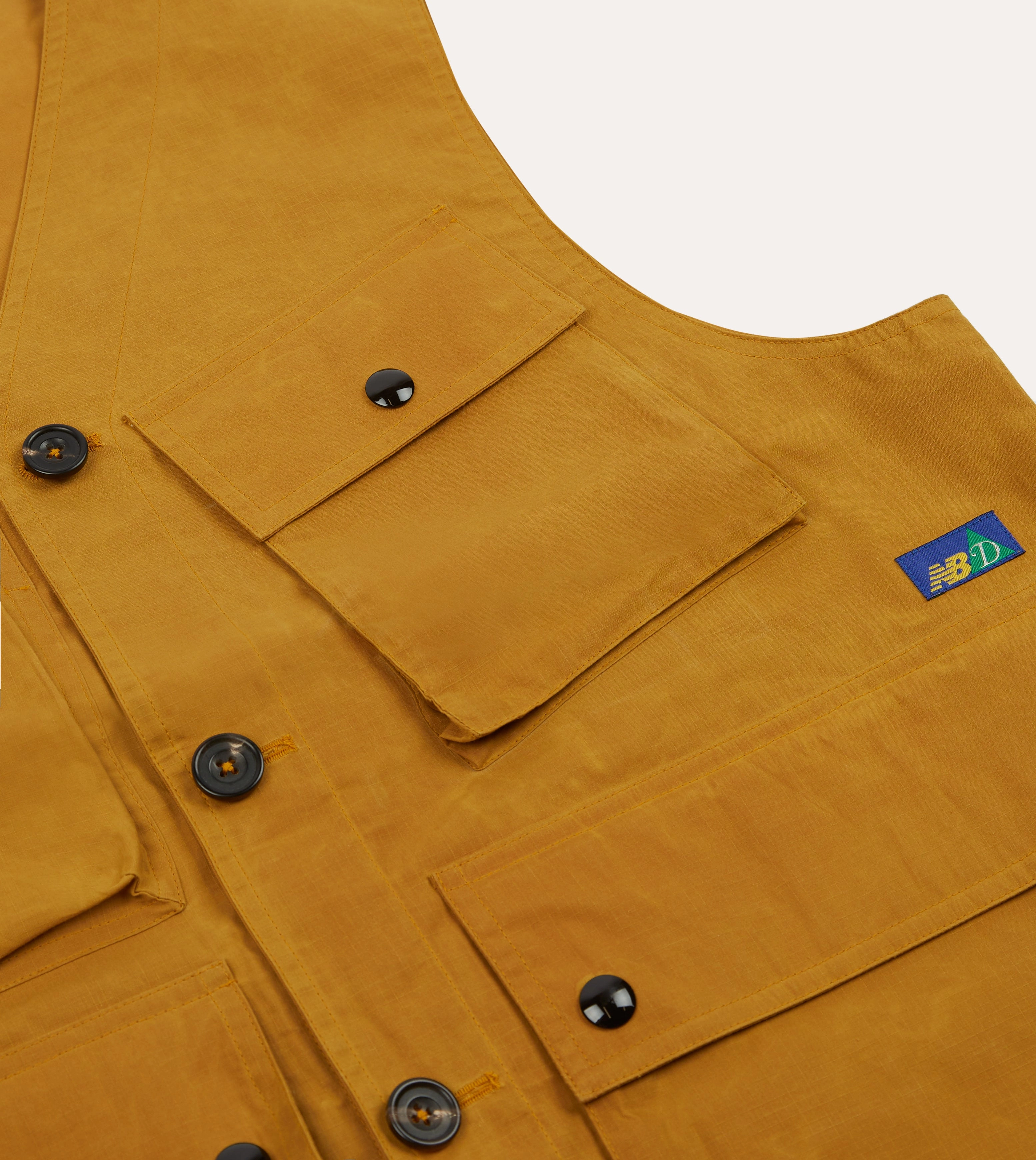 Drake's and New Balance Ripstop Cotton Utility Vest suitable for runway events Heritage