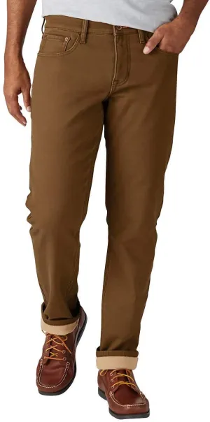 Weatherproof Vintage 1948 Fleece-Lined Jeans Classic Straight Leg (34W X 32L, Tan)