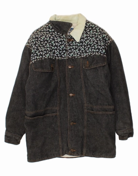 NAJ OLEARI Boys Denim Coat 13-14 Years Black Souvenir Windproof Outer Layer