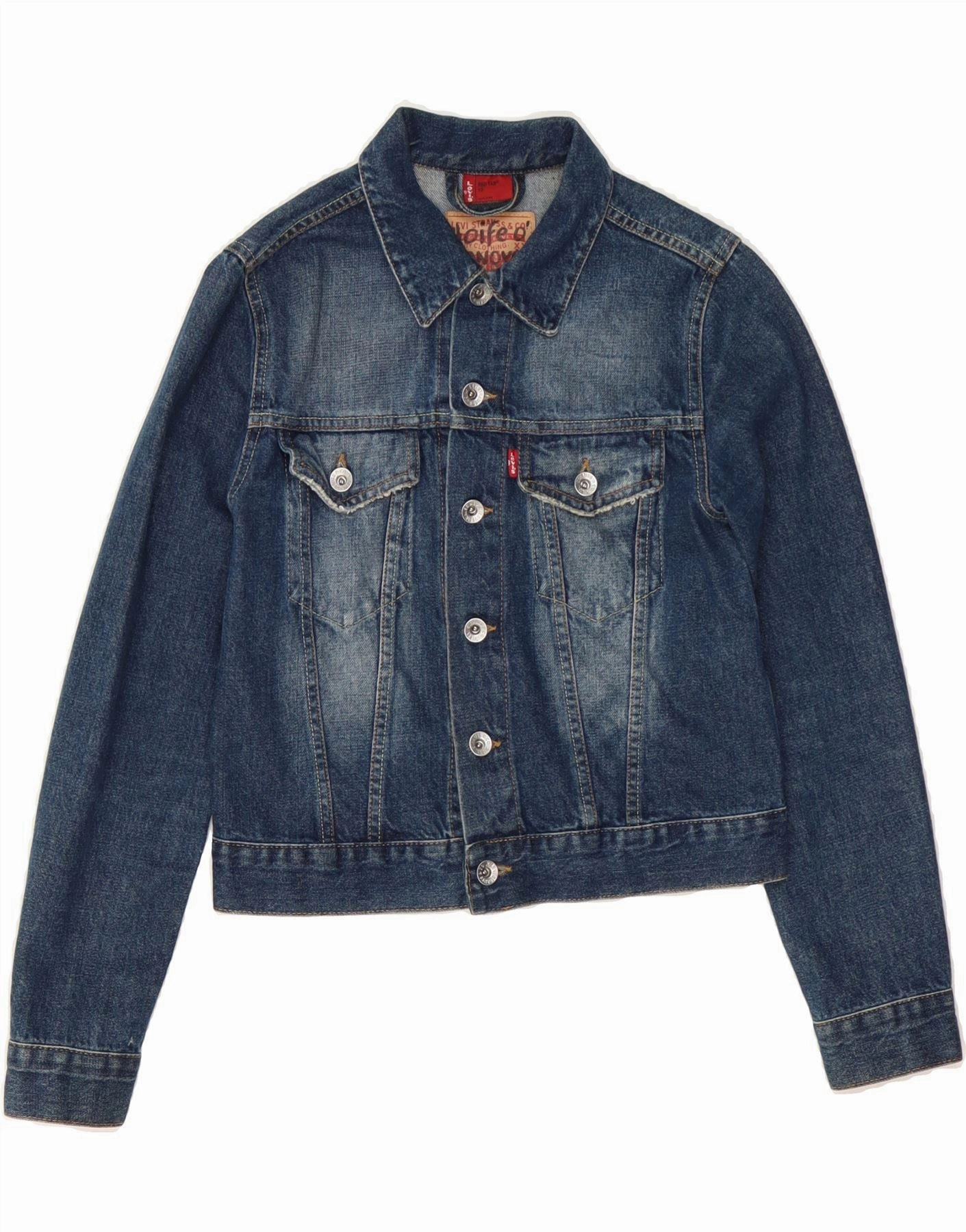 LEVI'S Boys Denim Jacket 11-12 Years Blue Cotton Rugged Protection Reflective accents