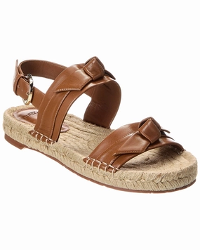Ribbon Edge Alexandre Birman Clarita Leather Espadrille Sandal