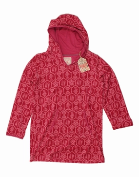 Smooth Layering Effortless Vibe FAT FACE Girls Hooded Jumper Dress 12-13 Years Pink Animal Print Cotton