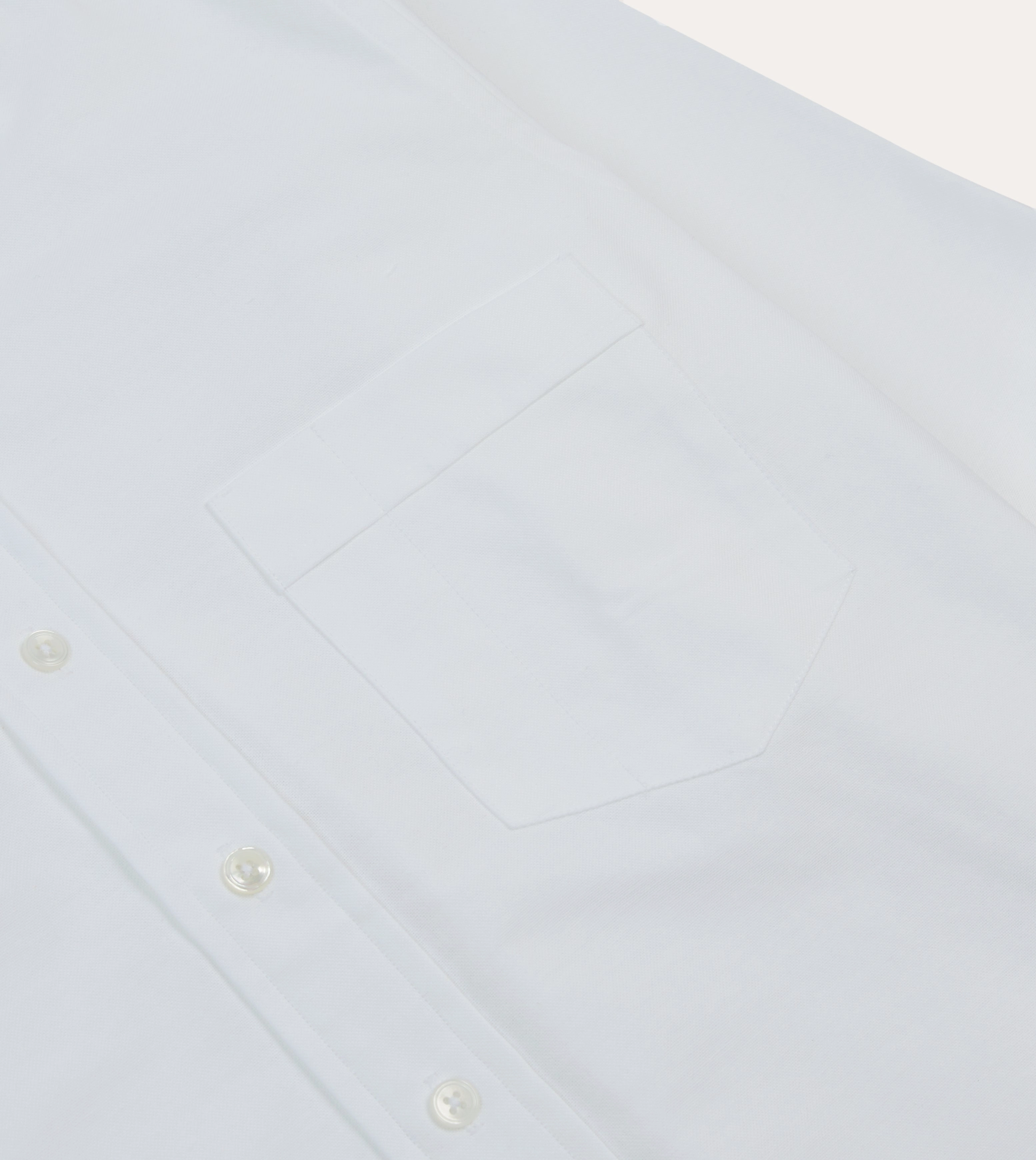 Anti Pilling Treatment Poolside Lounge White Oxford Cotton Cloth Button-Down Shirt