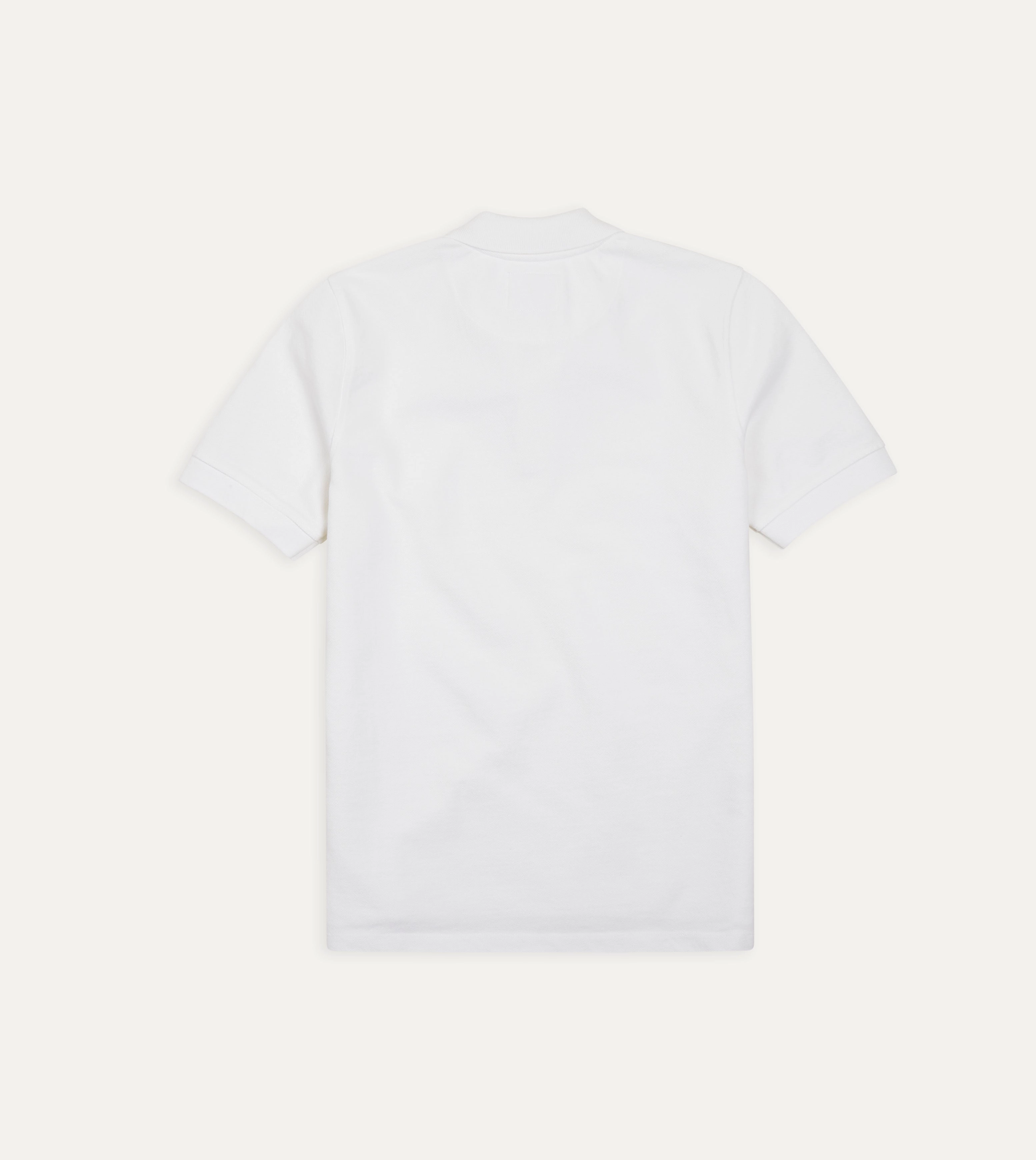 Cold-Weather Gear White Piqu?? Cotton Polo Shirt