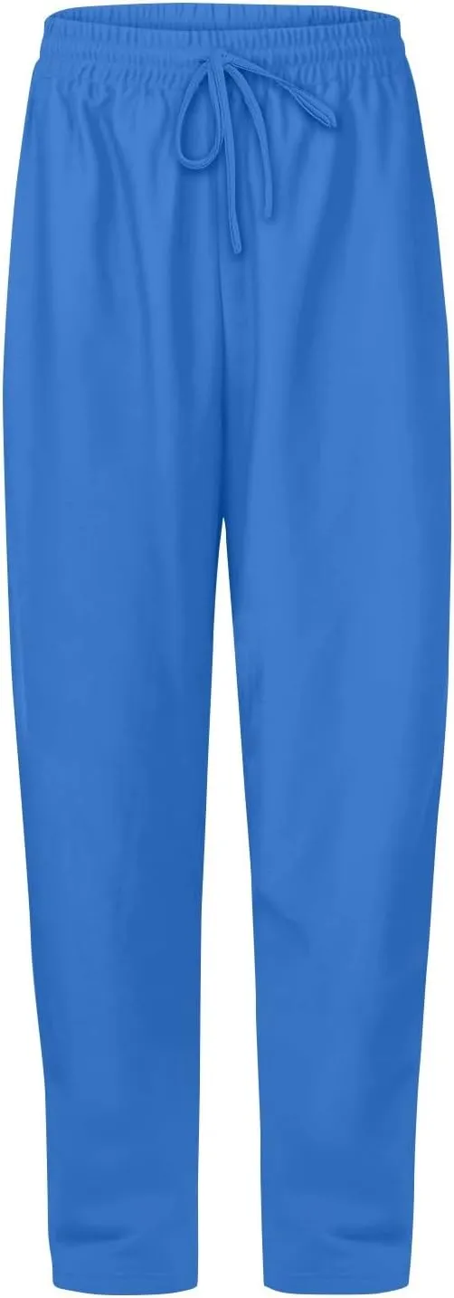Wide Leg Sweatpants Women Plus Size Elastic High Waisted Long Sweat Pants with Pockets Baggy Athletic Cargo Joggers