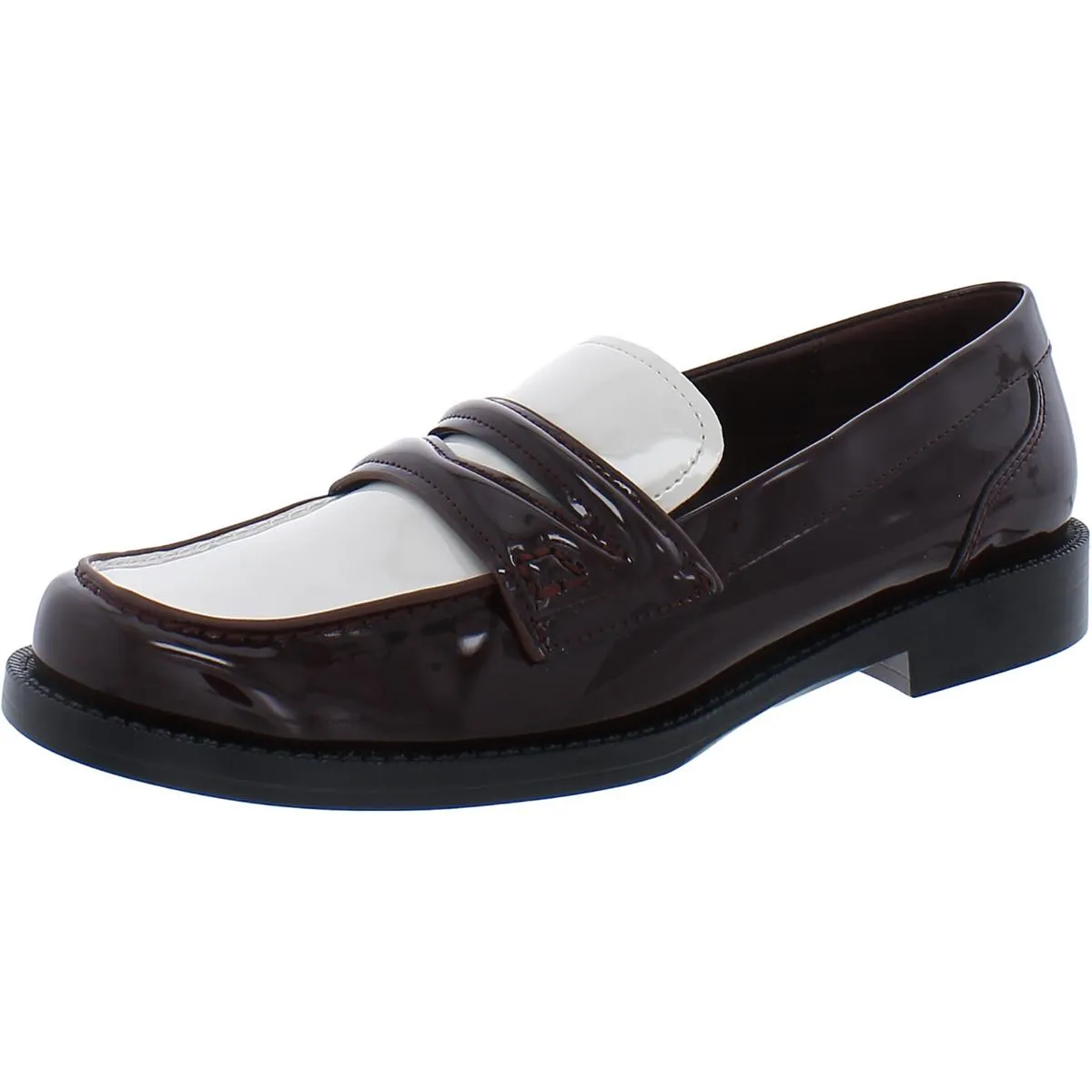 Refined Edge Lillian Womens Patent Slip on Loafers