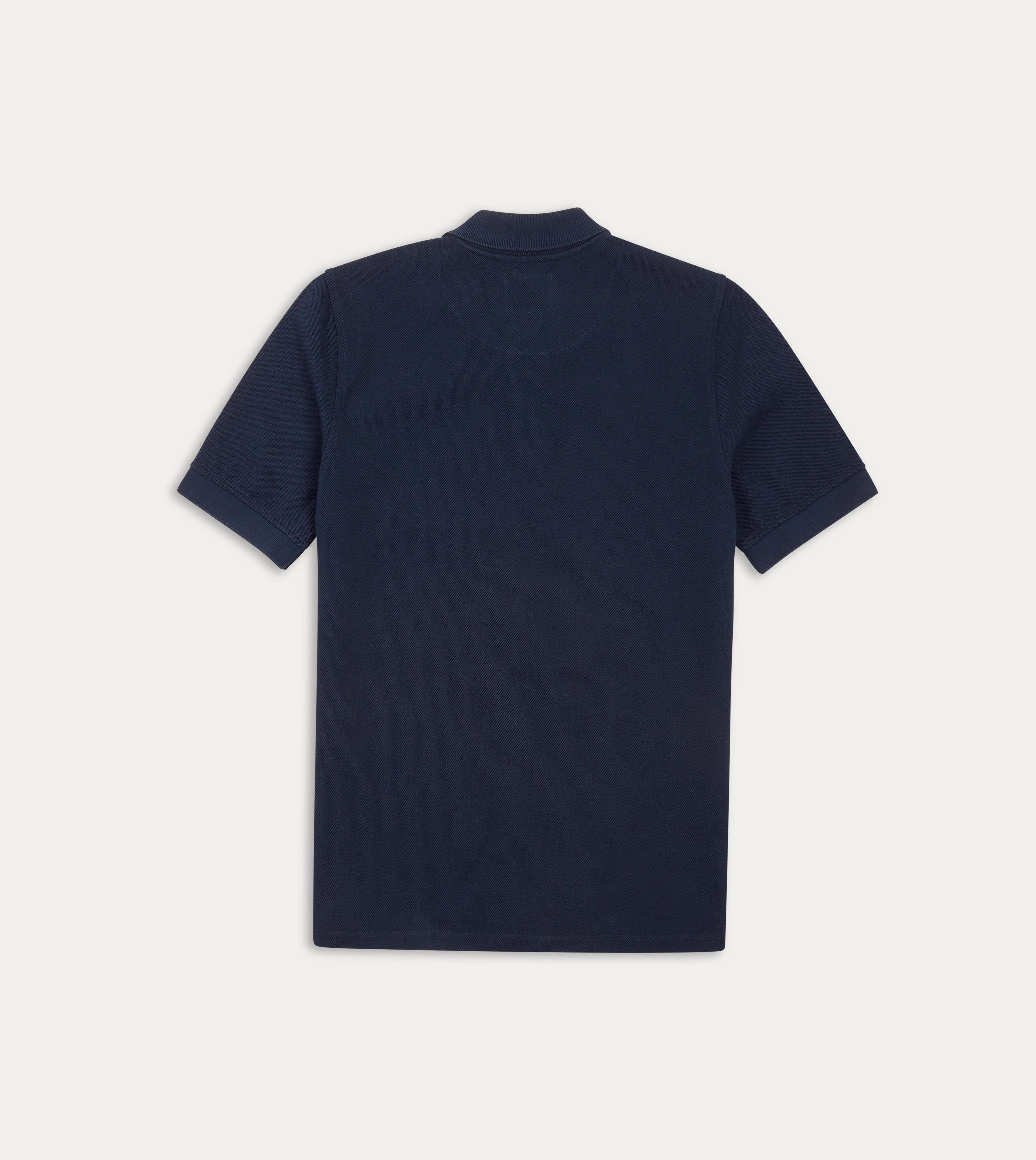 Navy Piqu?? Cotton Polo Shirt Timeless Fashion