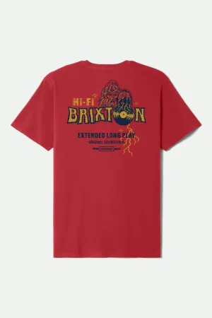 Maddox S/S Standard T-Shirt - Fuji Red Non Restrictive Silhouette