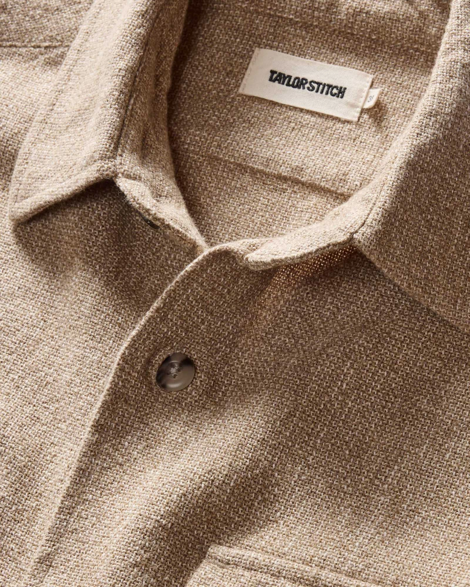 Professional Look The Point Shirt in Heather Oat Linen Tweed