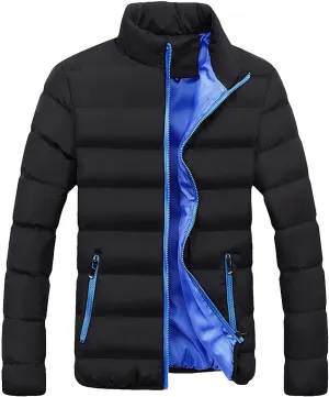 Winter Jackets for Men, Men's Puffer Jacket Lightweight Warm Packable Winter Coats Water-Resistant Solid Color Jacket