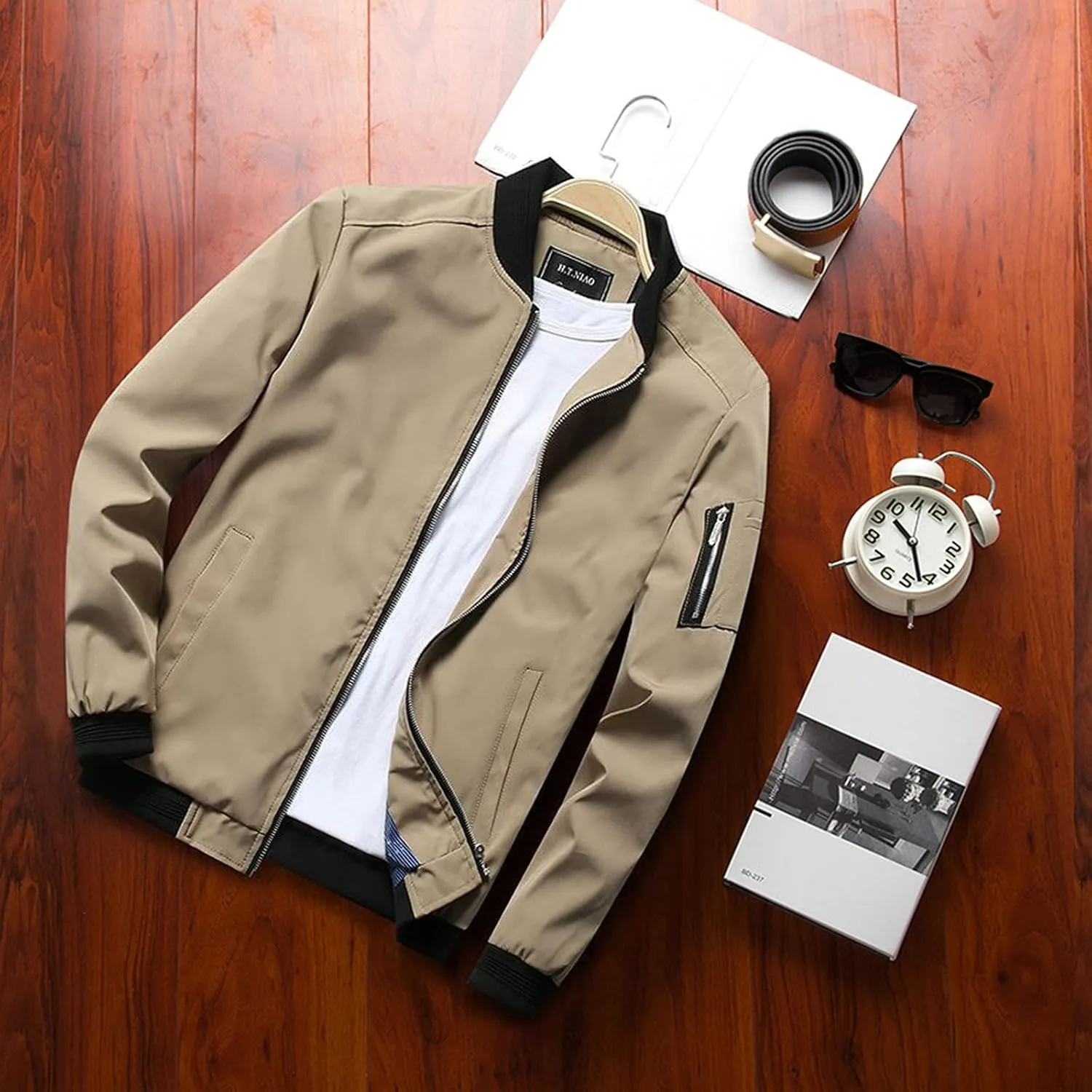 Winter Jackets for Men Men's Slim Fit Lightweight Sportswear Jacket Casual Bomber Jacket