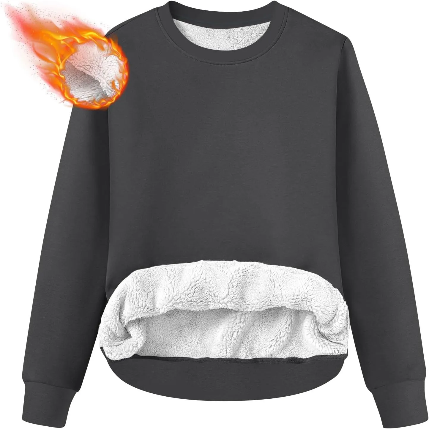 Winter Sweaters For Women Fuzzy Sweater Women'S Crewneck Sweatshirts Fleece Pullover Women Sherpa Pullover Womens