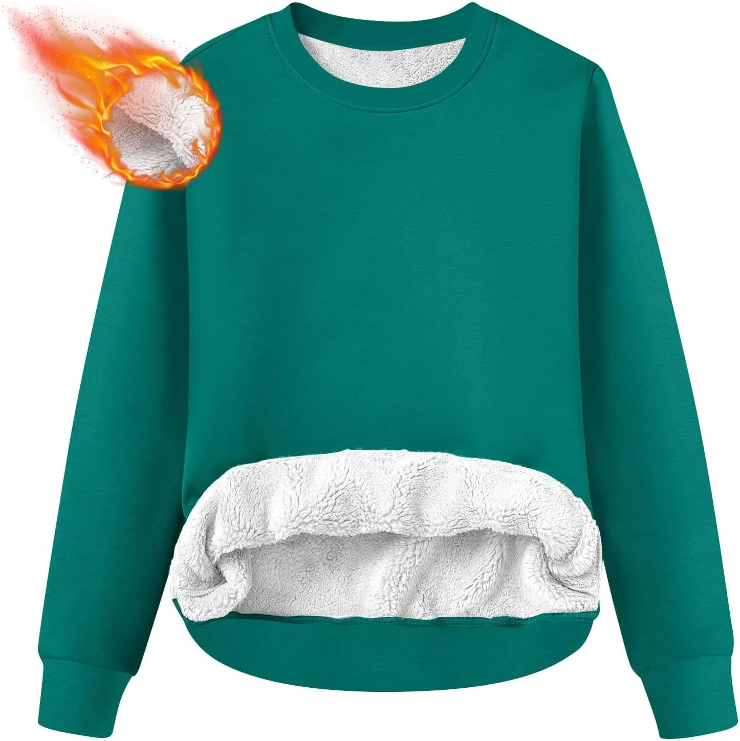 Winter Sweaters For Women Fuzzy Sweater Women'S Crewneck Sweatshirts Fleece Pullover Women Sherpa Pullover Womens