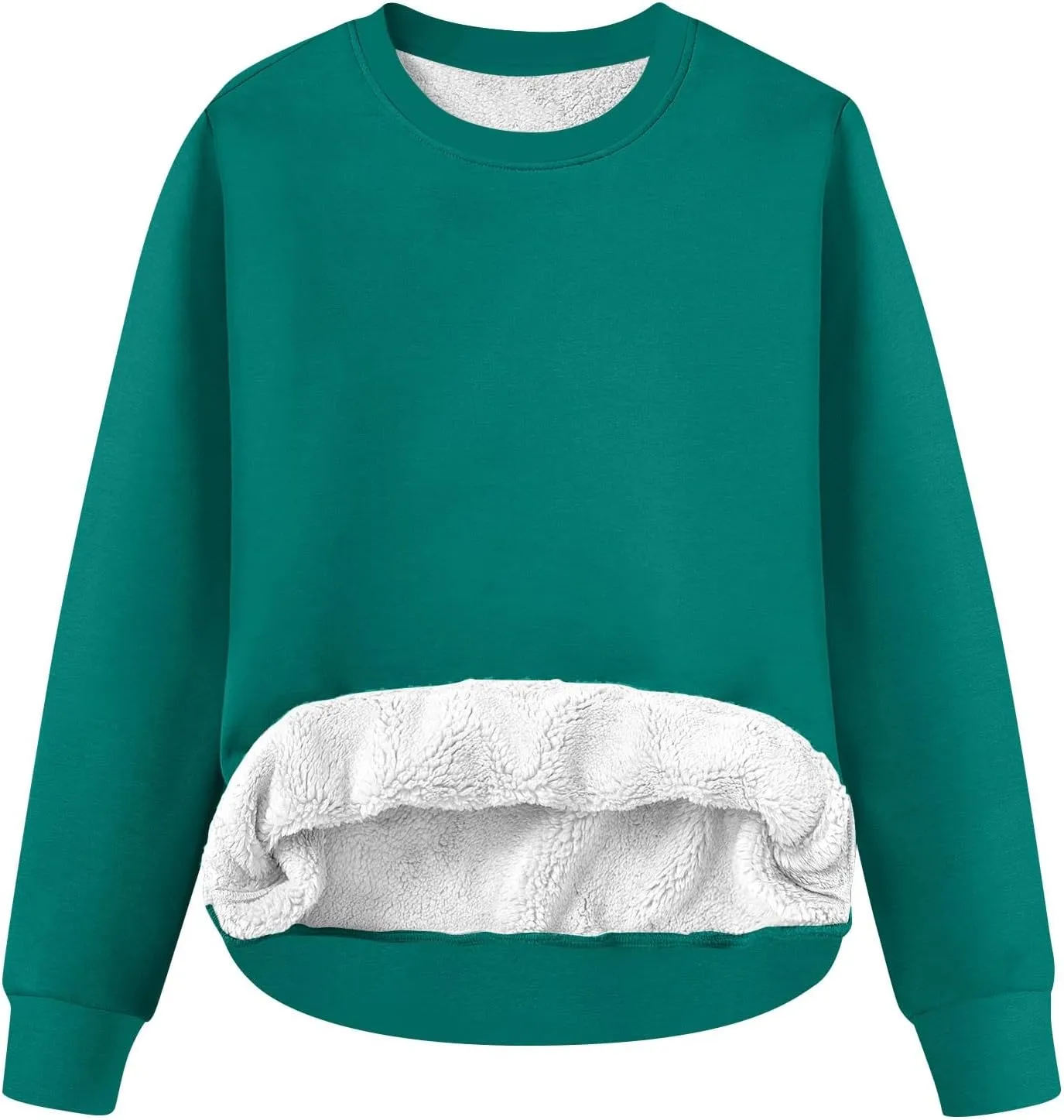 Winter Sweaters For Women Fuzzy Sweater Women'S Crewneck Sweatshirts Fleece Pullover Women Sherpa Pullover Womens