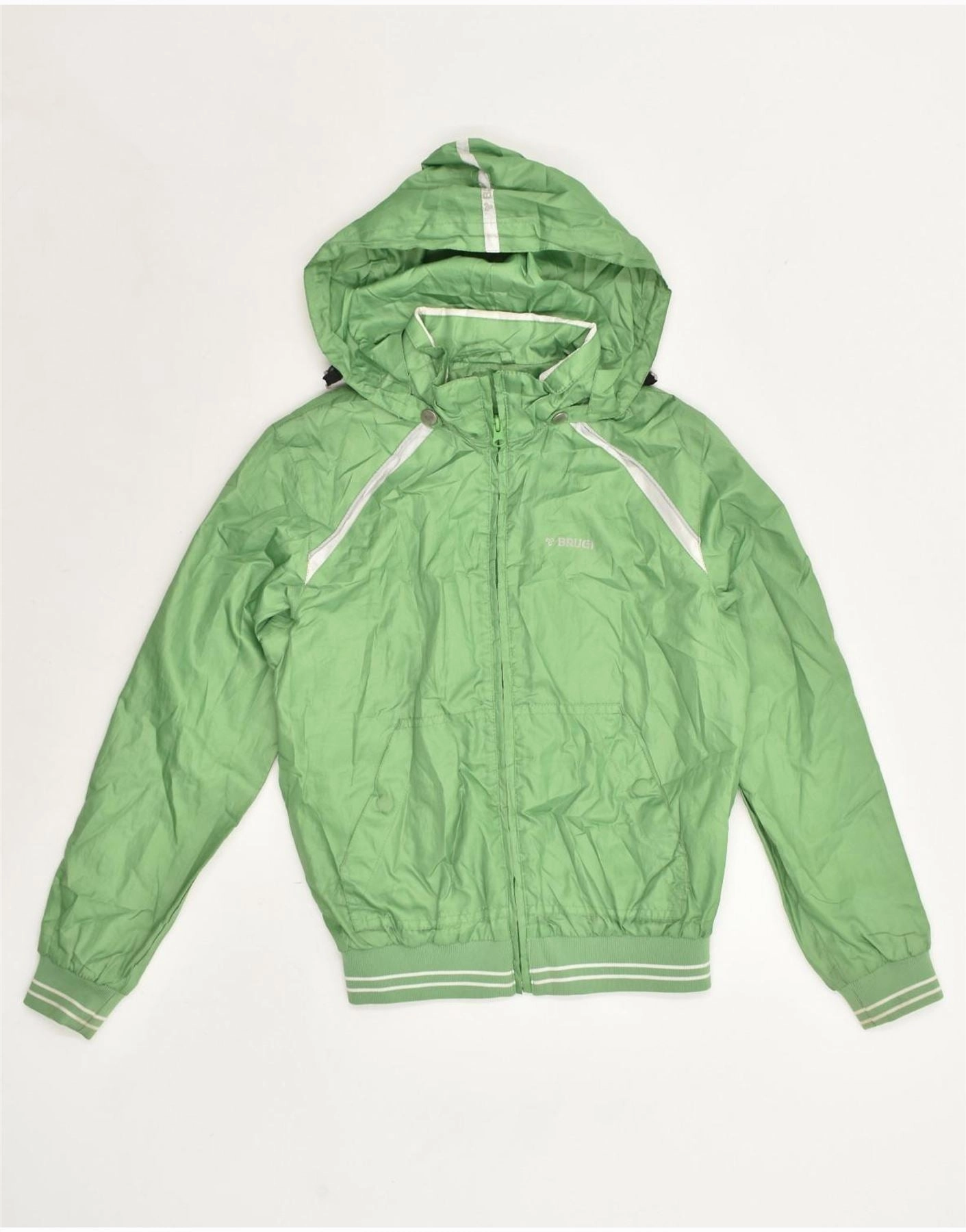Instance BRUGI Boys Hooded Rain Jacket 10-11 Years Green Polyester