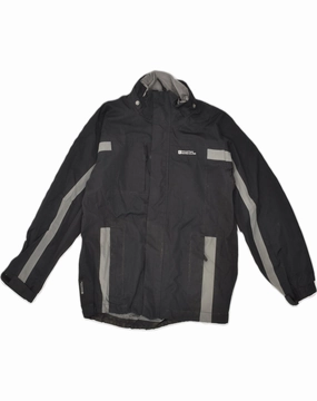 Rugged Feel MOUNTAIN WAREHOUSE Boys Rain Jacket 9-10 Years Black Colourblock Polyester