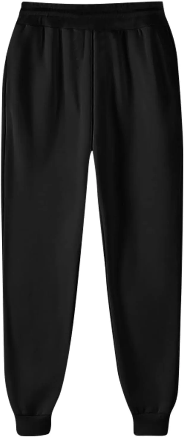 Women Baggy Sweatpants Fleece Cinch Bottom Joggers Pants High Waisted Elastic Athletic Fit Comfy Lounge Trousers