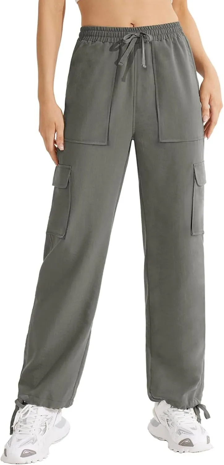 Women Baggy Sweatpants for Girls Teen high Waisted y2k Workout Joggers 2024 Cargo Pants Drawstring Bottoms Lounge