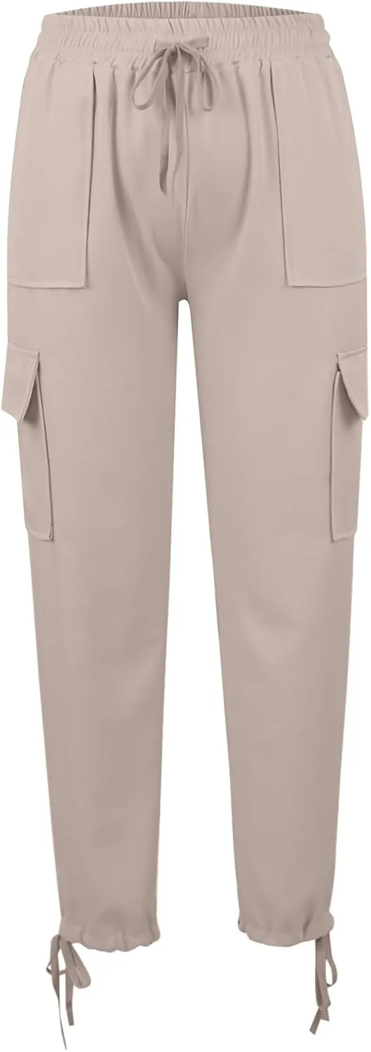 Women Baggy Sweatpants for Girls Teen high Waisted y2k Workout Joggers 2024 Cargo Pants Drawstring Bottoms Lounge