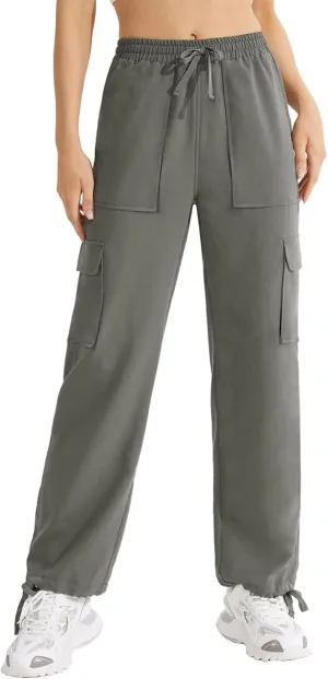Women Baggy Sweatpants for Girls Teen high Waisted y2k Workout Joggers 2024 Cargo Pants Drawstring Bottoms Lounge