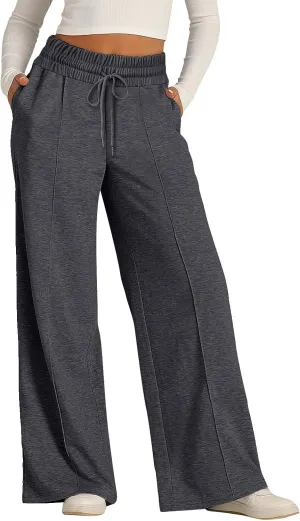 Women Baggy Sweatpants for Girls Teen Plus Size Petite Joggers Streetwear Pockets 2024 Straight Fleece Cargo Pants