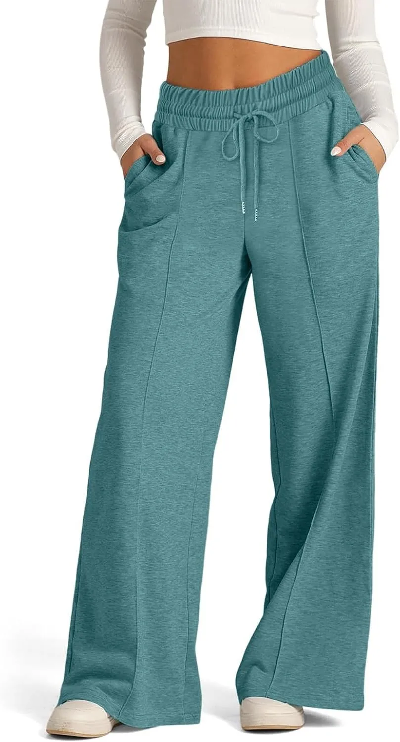 Women Baggy Sweatpants for Girls Teen Plus Size Petite Joggers Streetwear Pockets 2024 Straight Fleece Cargo Pants