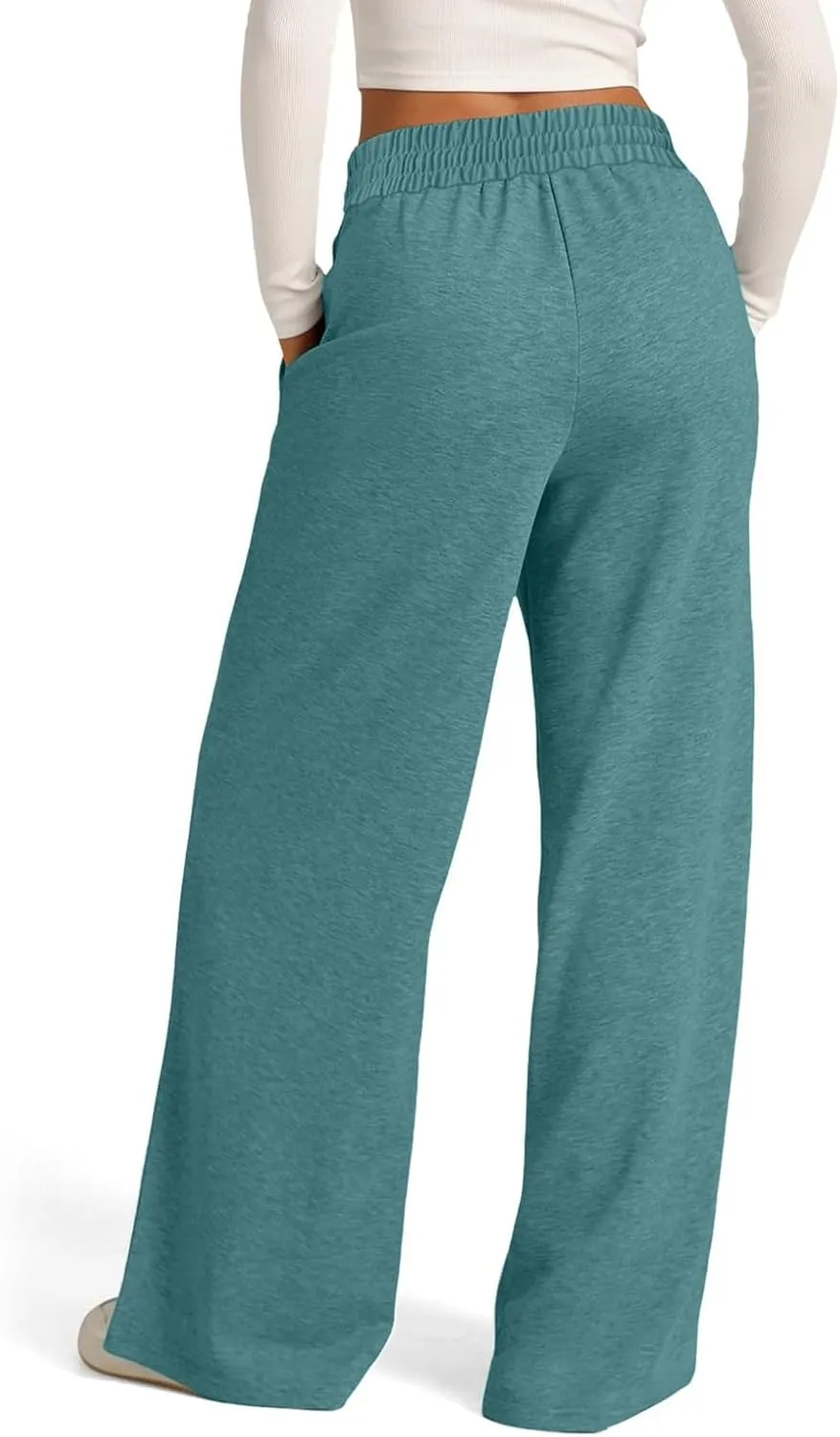 Women Baggy Sweatpants for Girls Teen Plus Size Petite Joggers Streetwear Pockets 2024 Straight Fleece Cargo Pants