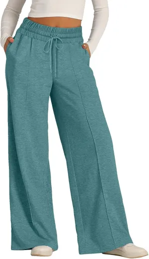 Women Baggy Sweatpants for Girls Teen Plus Size Petite Joggers Streetwear Pockets 2024 Straight Fleece Cargo Pants