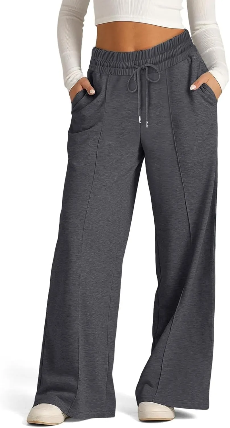 Women Baggy Sweatpants for Girls Teen Plus Size Petite Joggers Streetwear Pockets 2024 Straight Fleece Cargo Pants