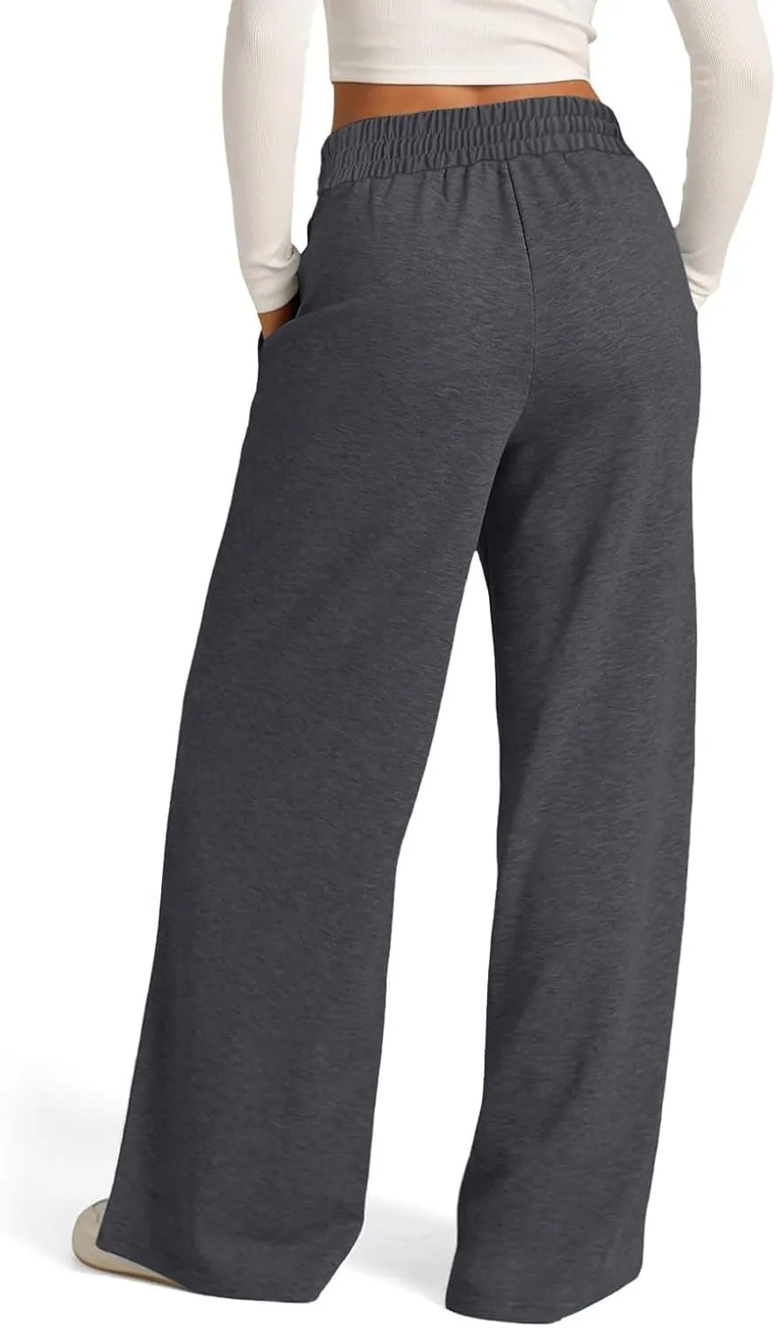 Women Baggy Sweatpants for Girls Teen Plus Size Petite Joggers Streetwear Pockets 2024 Straight Fleece Cargo Pants