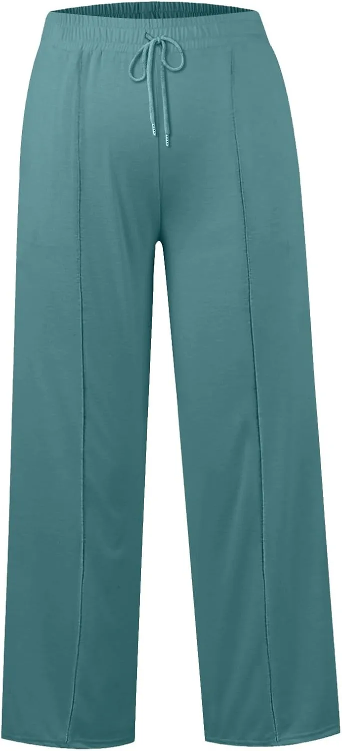 Women Baggy Sweatpants for Girls Teen Plus Size Petite Joggers Streetwear Pockets 2024 Straight Fleece Cargo Pants