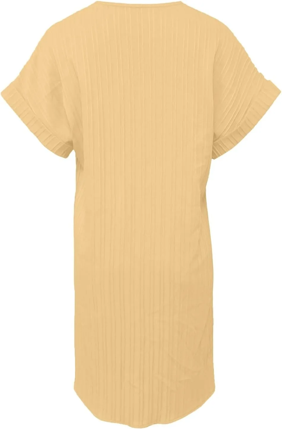 Women Casual Summer Shirt Dresses Solid Color Loose Button Down Dress Fit V Neck Skirt for Women 2025 Spring Clothes