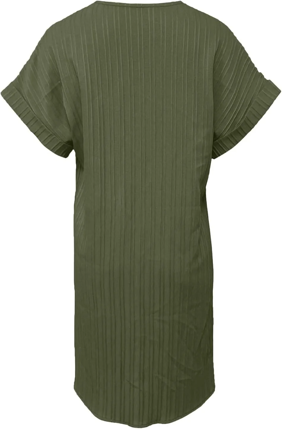 Women Casual Summer Shirt Dresses Solid Color Loose Button Down Dress Fit V Neck Skirt for Women 2025 Spring Clothes