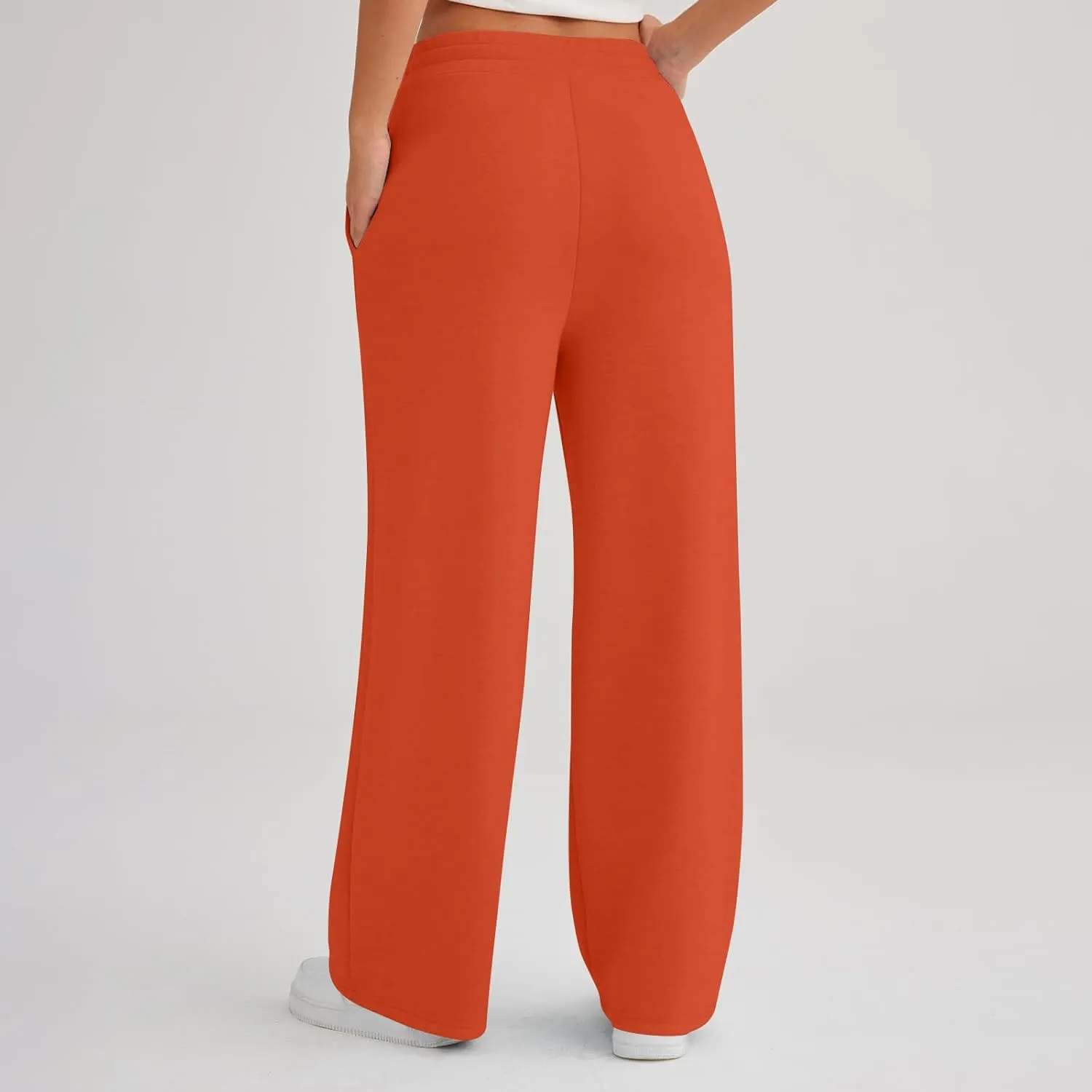 Women Fleece Warm Sweatpants Cargo Pants Active high Waisted Joggers Casual Baggy Lounge Pants with Trendy Pockets