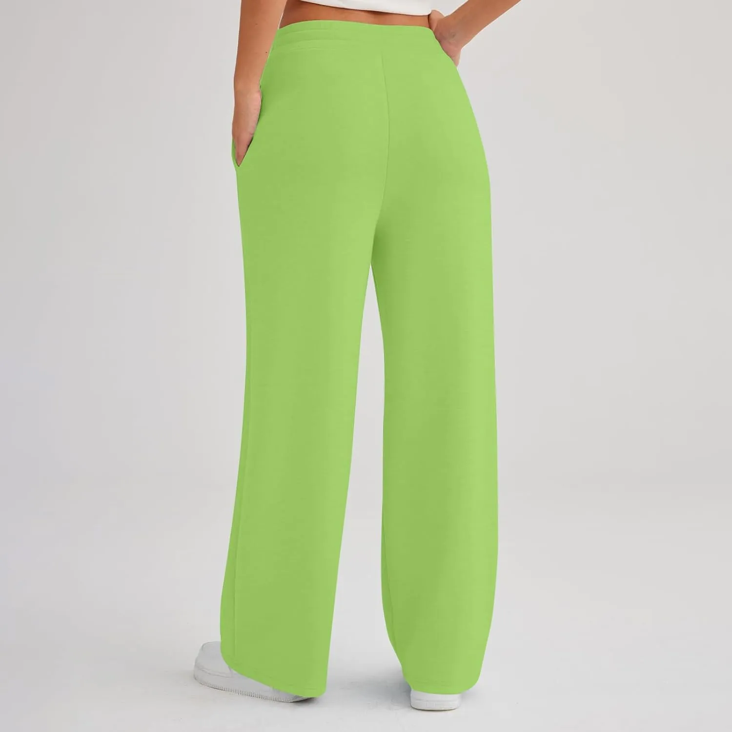 Women Fleece Warm Sweatpants Cargo Pants Active high Waisted Joggers Casual Baggy Lounge Pants with Trendy Pockets
