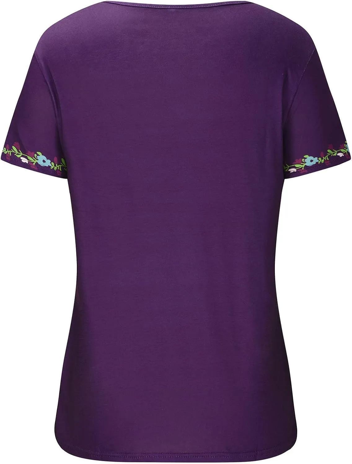 Women Mexican Embroidered Tops 2024 Summer Short Sleeve Boho Shirts V Neck Blouses Loose Fitting Bohemian Clothes