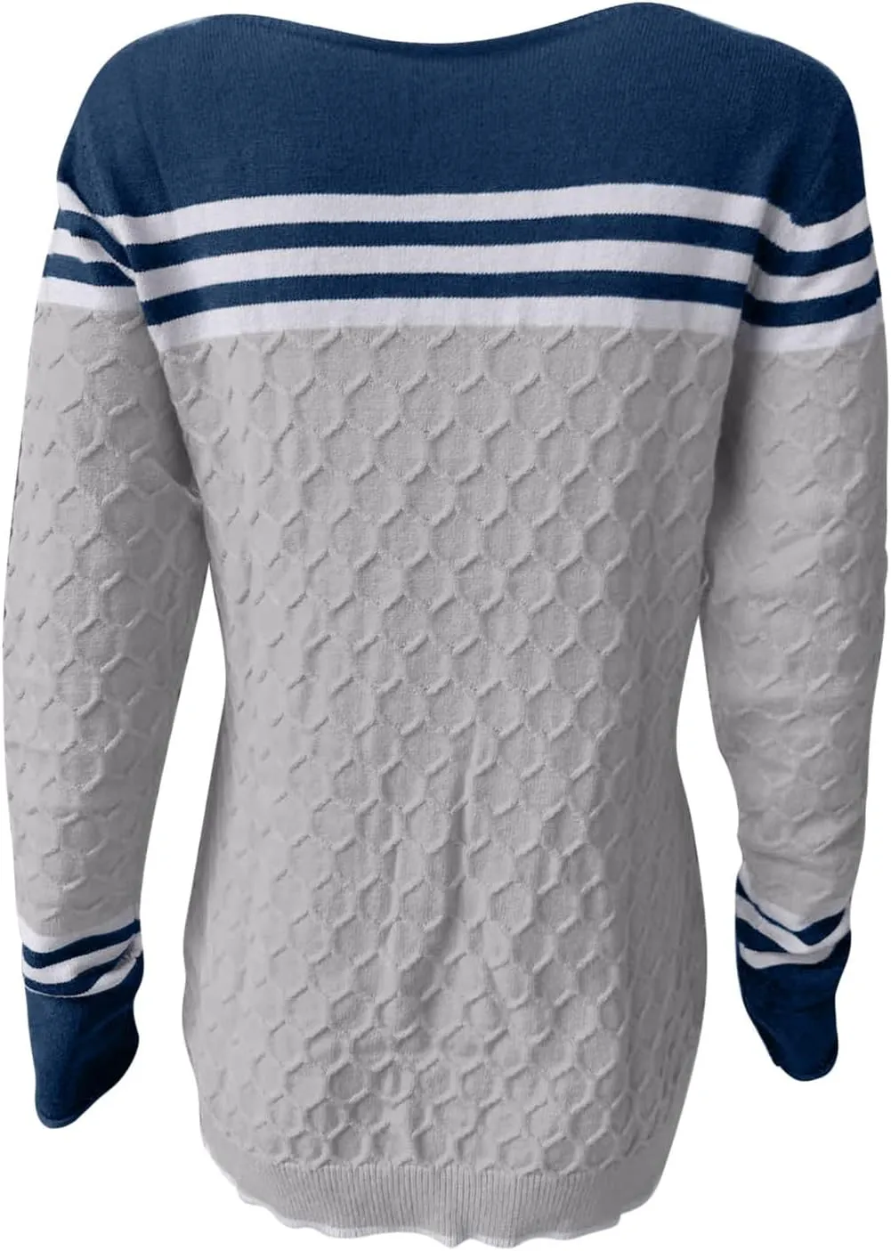 Women Trendy 2023 Sweaters Autumn Winter Colorblock Pullover Sweaters Crewneck Striped Slim Fitting Knitwear Tops