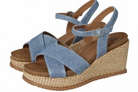 Women Diana Wedge Sandal In Denim Weekend Trip travel use