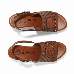 Field Step Women Ferrara Muse Wedge Platforms Shoe In Russet