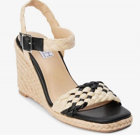 Women Getty Wedge In Black Strap Hold