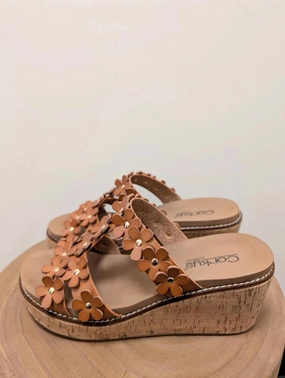 Women Mic Drop Wedge In Cognac Brown Urban Edge