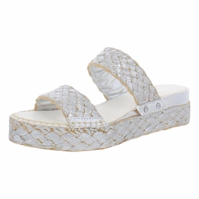 Women's A-Opal Wedge Sandal In Silver Fb Cushioned Mood Shine Step