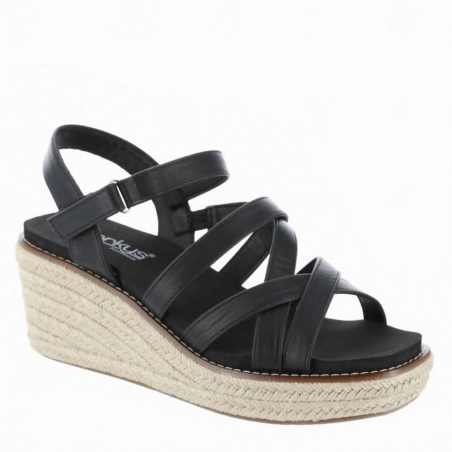 Women's All Nighter Wedge Sandals In Black Refined Feel Urban Design