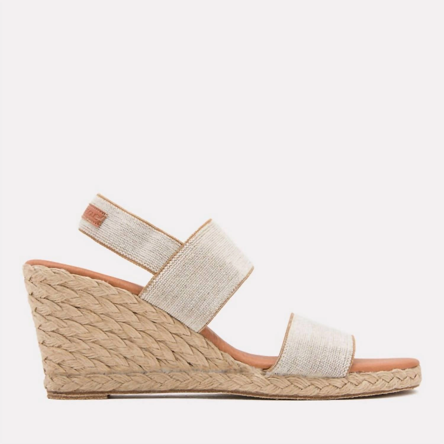 Women's Allison Wedge In Beige Linen Sleek Silhouette