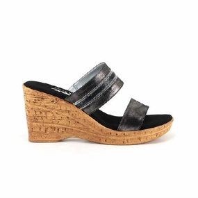 Women's Amellia Wedge In Black Work Fit Bronze Base