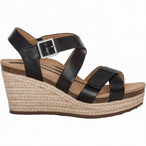 All Walks Women's Anna Leather Wedge In Black