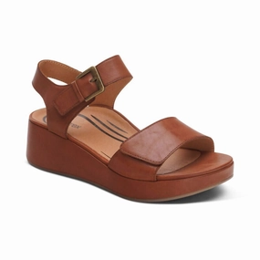 Women's Ariel Wedge In Dark Brown Sole Cush Shock Ease
