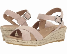 Wave Cut Outfit Rise Women's Ashley Espadrille Wedge Sandals In Nude